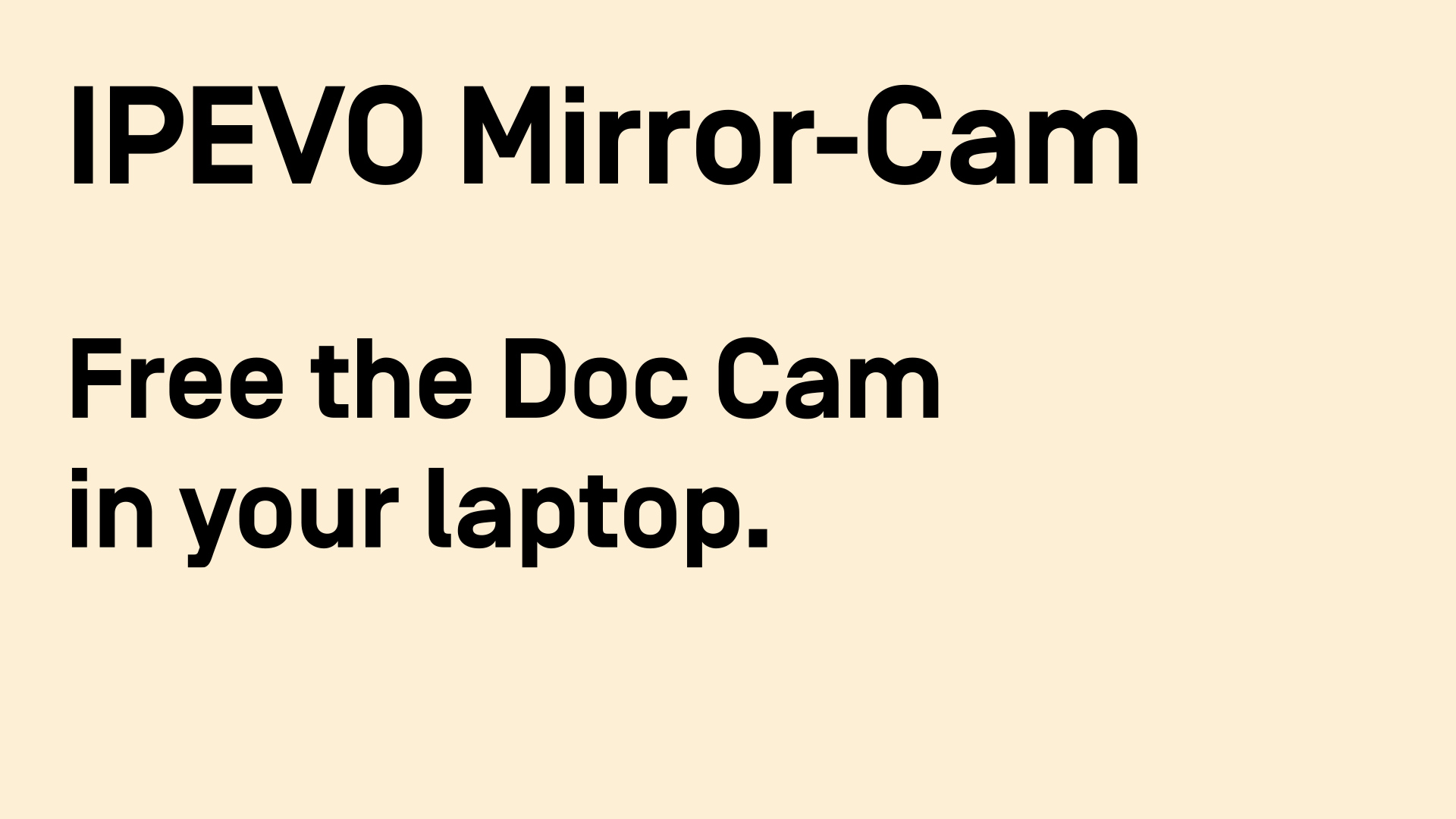 Newly launched: IPEVO Mirror-Cam
