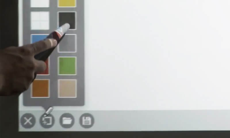 Couleurs d'arrière-plan disponibles dans le mode Tableau blanc d'Annotator